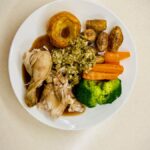 “근육, 이제는 건강관리의 핵심…일상 속 실천법에 주목” A white plate topped with different types of food