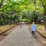 “작은 습관의 힘: 걷기 운동으로 건강 챙기는 실생활 노하우” Two people walking down a path in a park